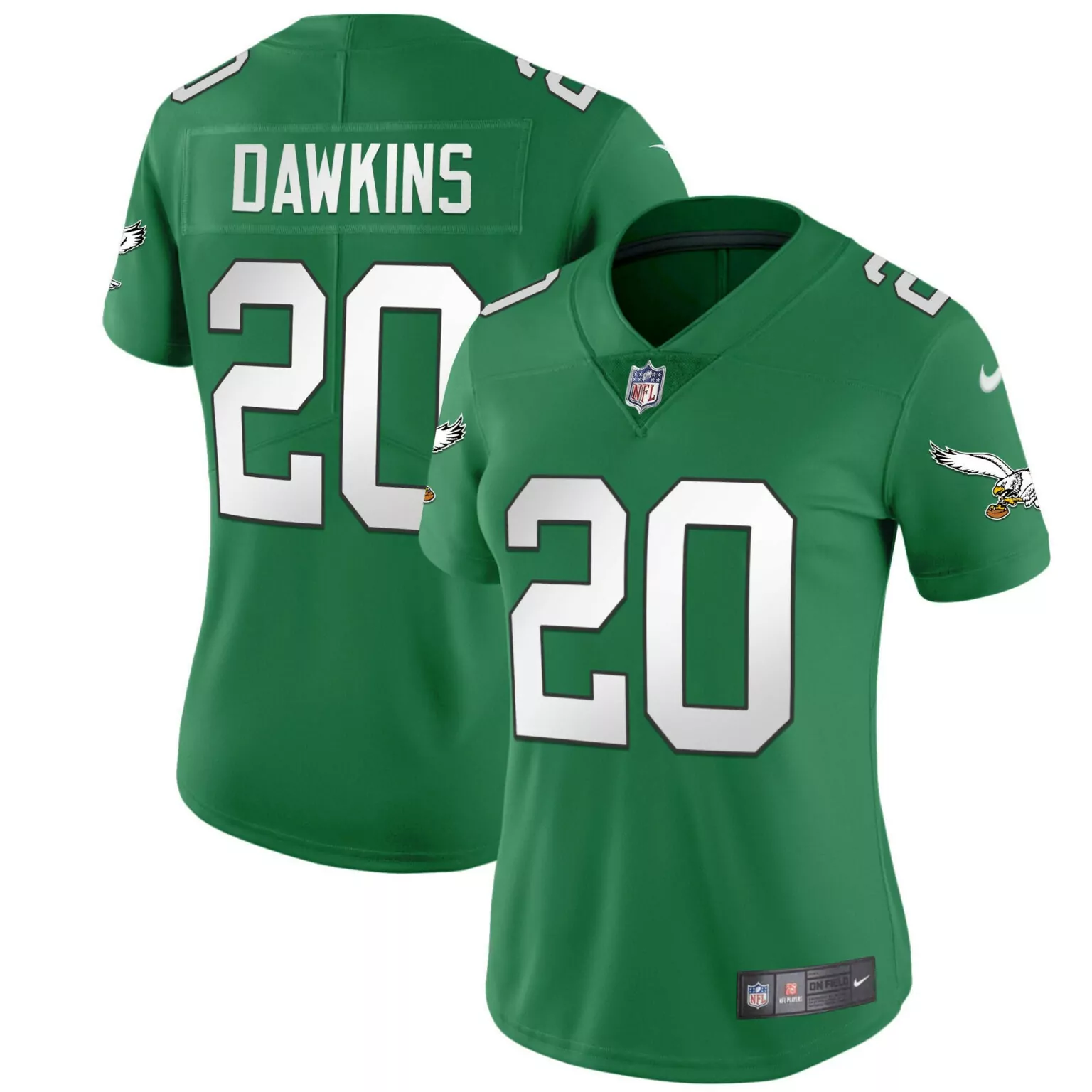 Brian Dawkins 20 Jersey Green Philadelphia Eagles Men Replica White All Stitched
