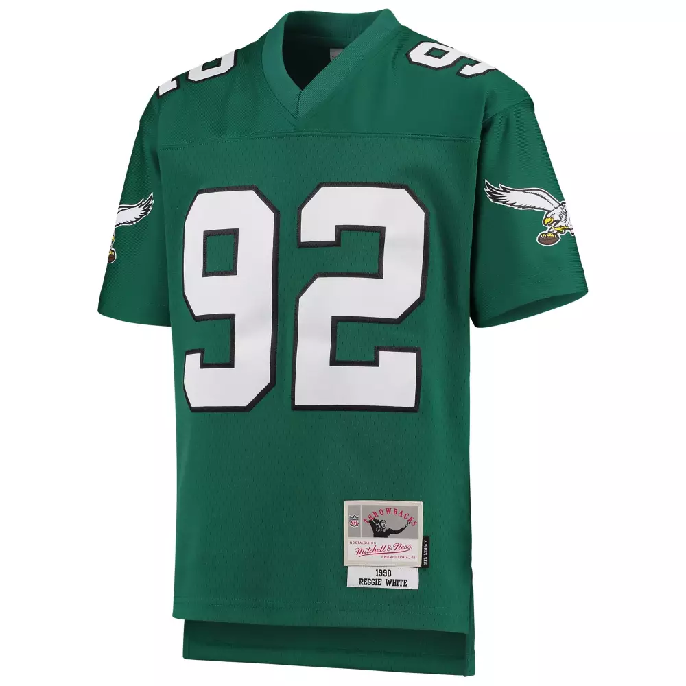 Reggie White 92 Jersey Green Throwback Philadelphia Eagles Throwbacks Men Replica