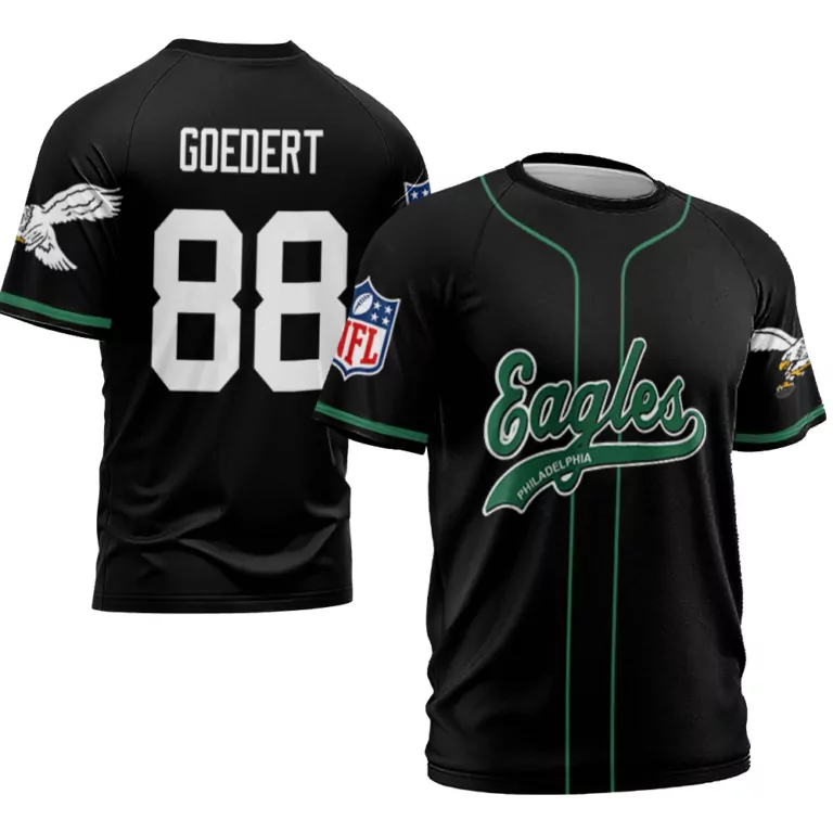 Dallas Goedert 88 Eagles Jersey Black Men Green White Retired