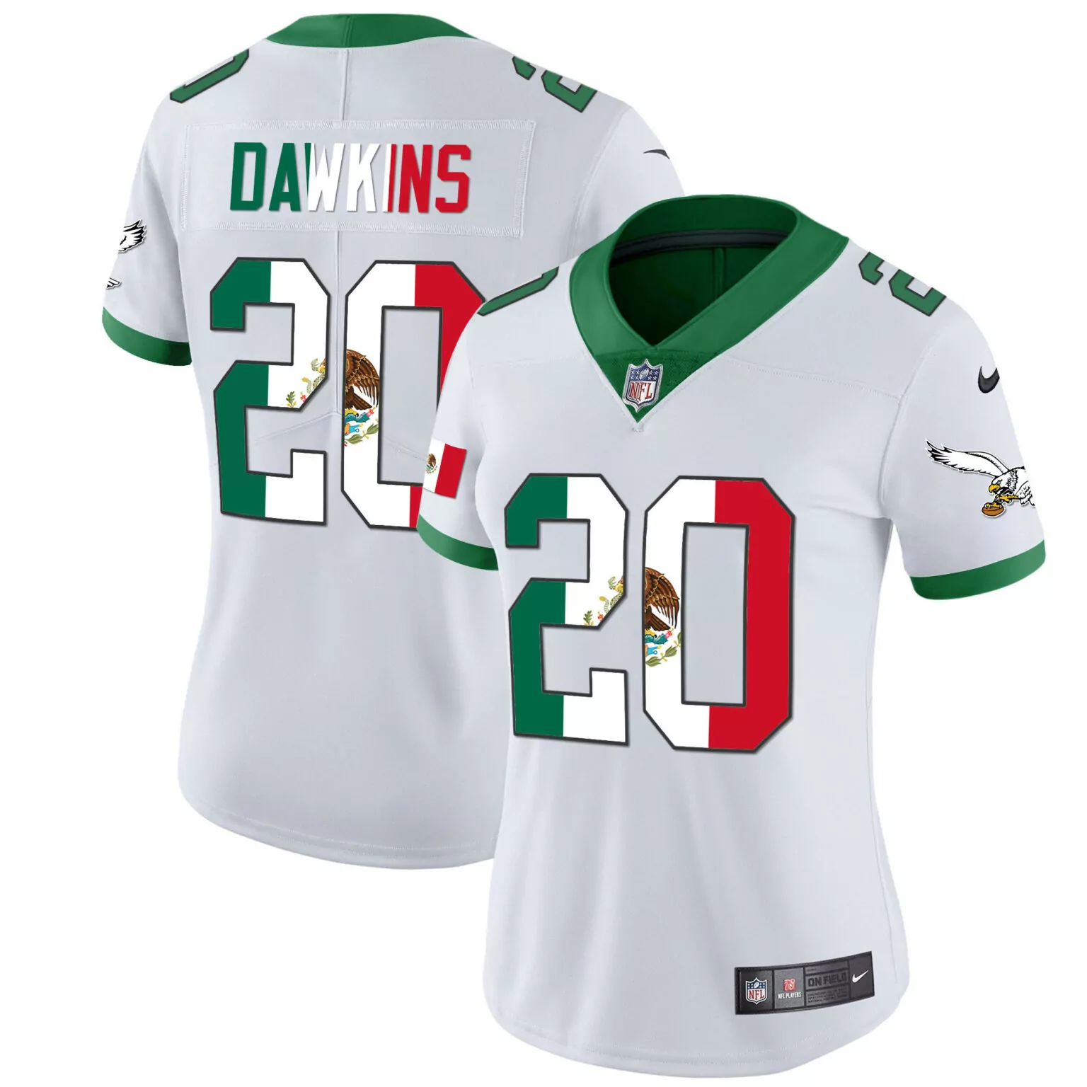 Brian Dawkins 20 Jersey White Mexico Day Of The Dead Philadelphia Eagles Players