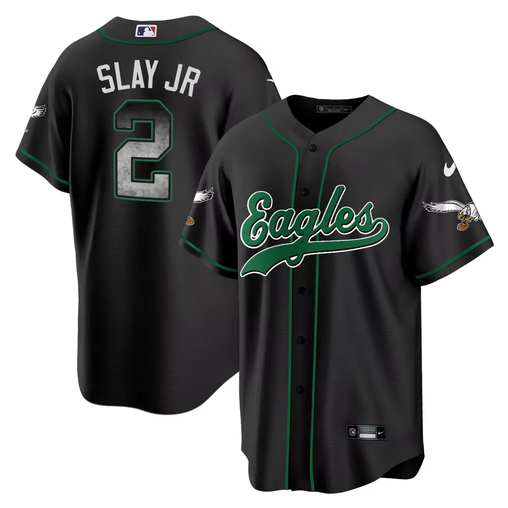 Aj Brown 2 Eagles Jersey Black Men Green White All Stitched
