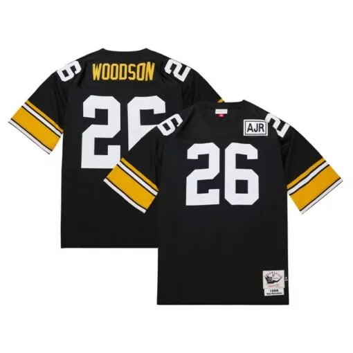 Rod Woodson 26 Jersey Black Pittsburgh Steelers Men Gold White Throwback Retired