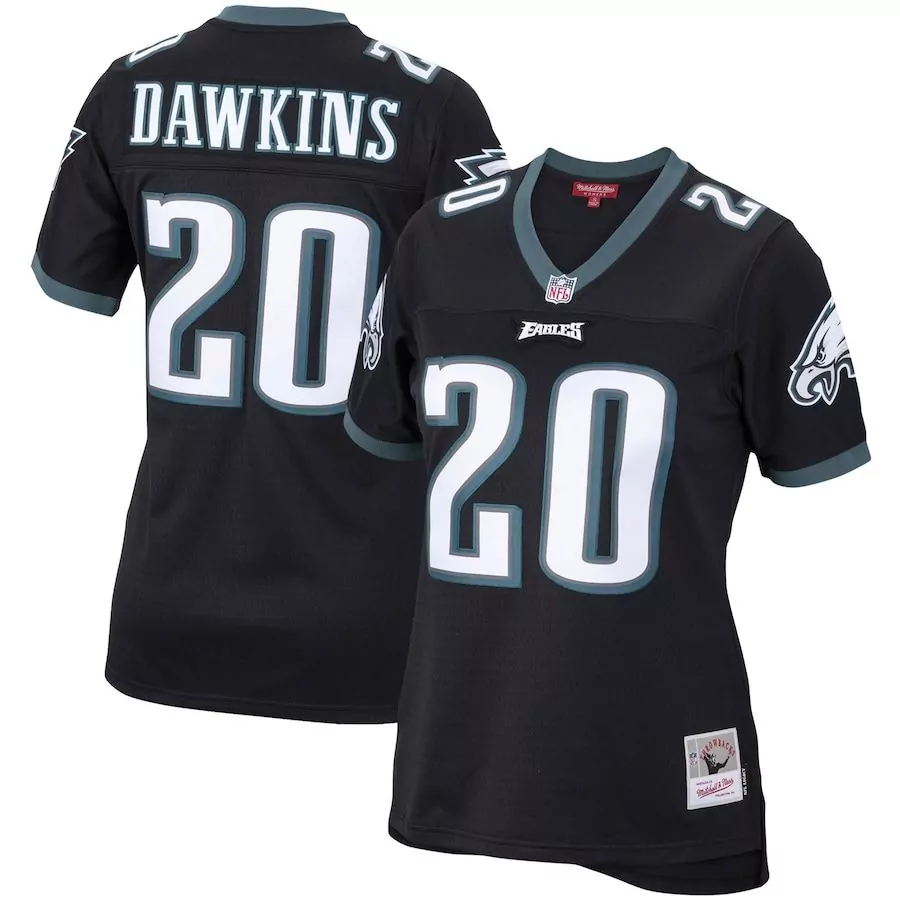 Brian Dawkins 20 Eagles Jersey Black Men Replica White Green Legacy