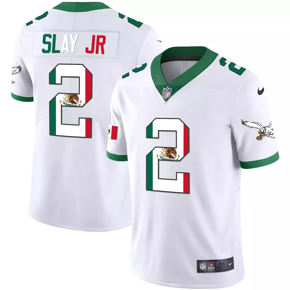Slay Jr 2 Philadelphia Eagles Jersey White Mexico Day Of The Dead Flag Men Alternate
