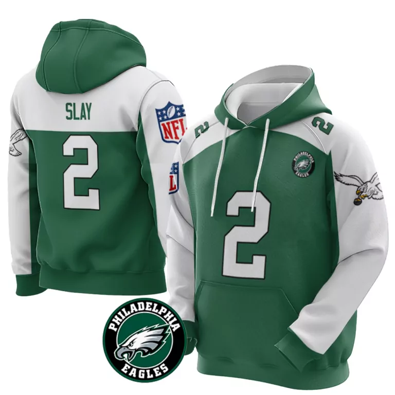 Darius Slay 2 Philadelphia Eagles Jersey Green Men Hoodie White Throwback Vapor Limited