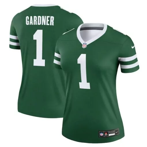Sauce Gardner 1 New York Jets Jersey Green Women Replica White Legacy