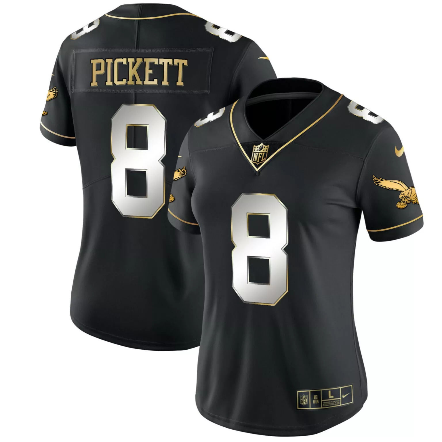 Kenny Pickett 8 Jersey Black Pittsburgh Steelers Men Authentic Gold White Throwback