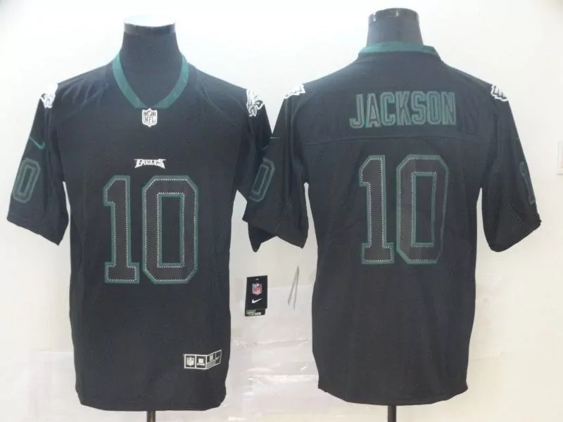 Desean Jackson 10 Eagles Jersey Black Men Green Classic