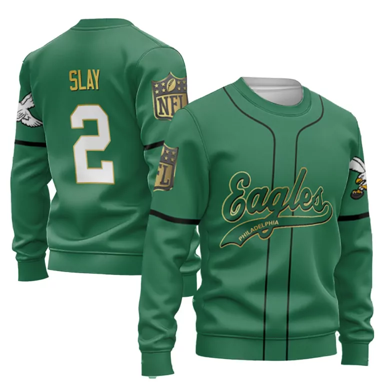 Darius Slay 2 Philadelphia Eagles Jersey Green Men White Gold Retired