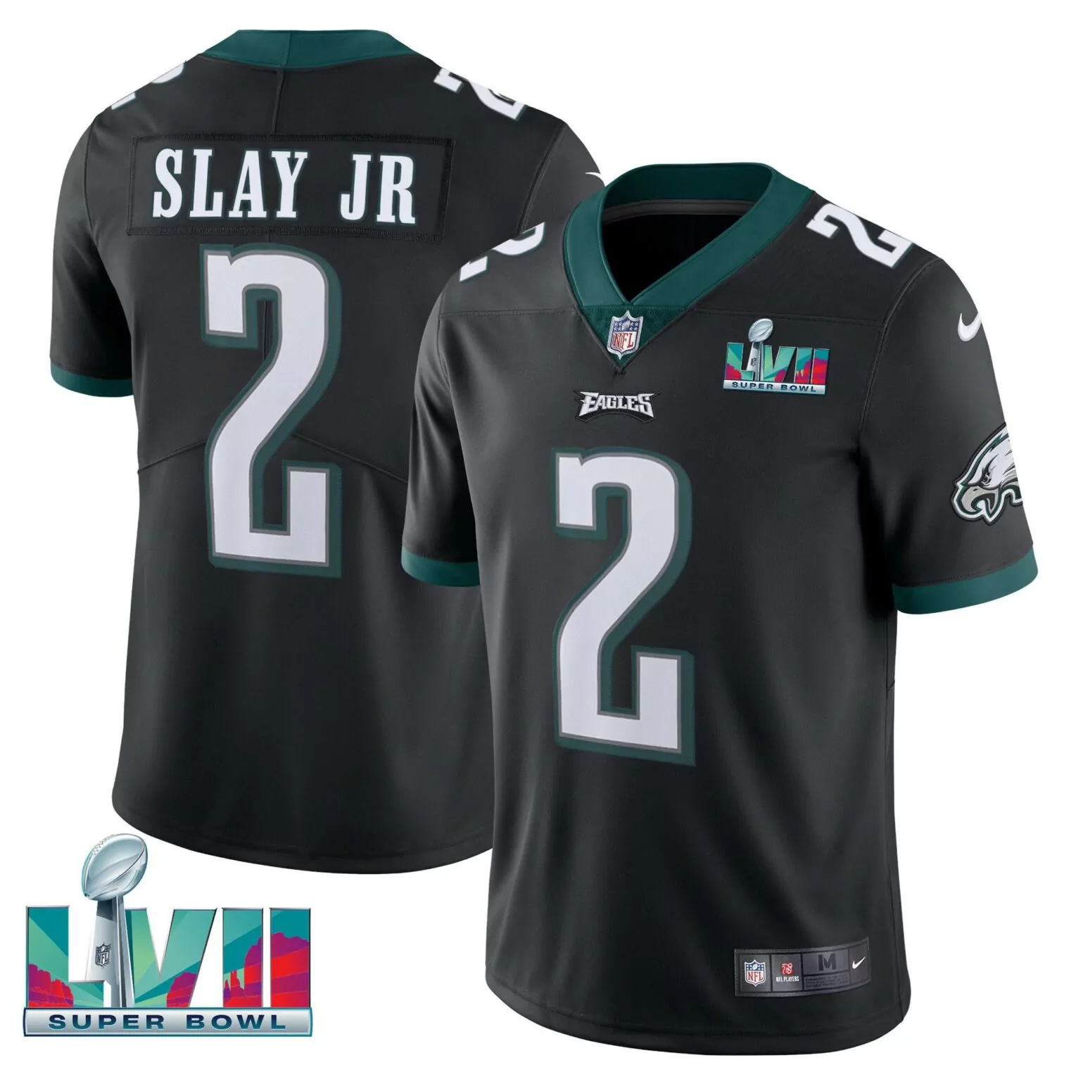 Darius Slay Jr. 2 Eagles Jersey Black Super Bowl Lvii Men Player Green White All
