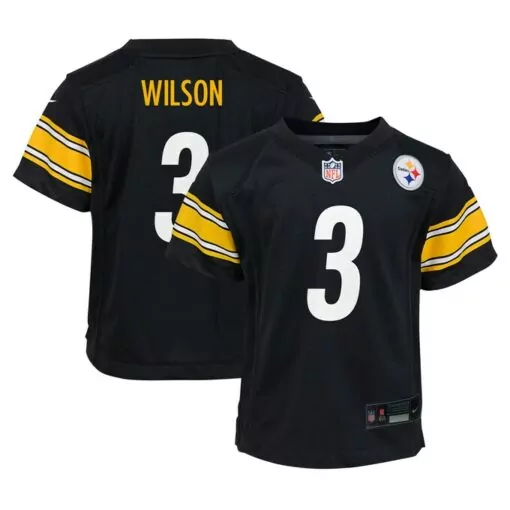 Russell Wilson 3 Steelers Jersey Black Jerseys Yellow White Game