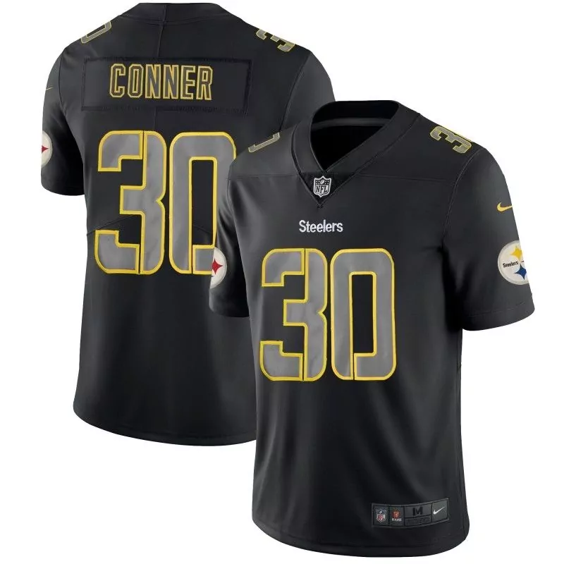 James Conner 30 Steelers Jersey Black Men Player Gold Gray Collection
