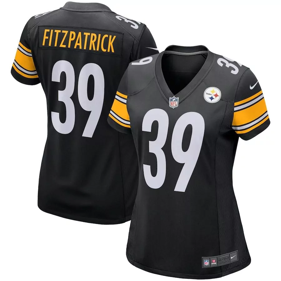 Minkah Fitzpatrick 39 Jersey Black Pittsburgh Steelers Women Yellow White Game