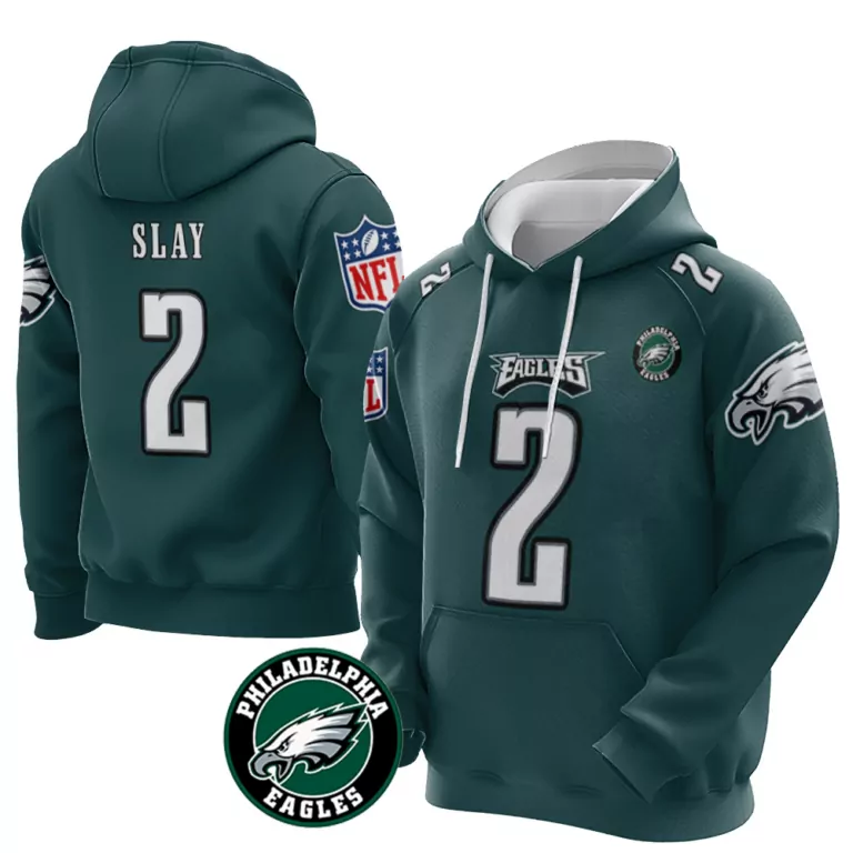 Darius Slay 2 Philadelphia Eagles Jersey Green Men Hoodie White Vapor Limited Collection