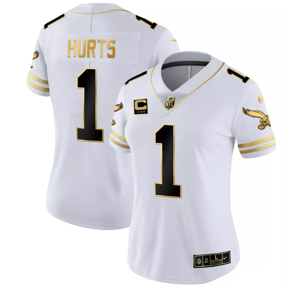 Jalen Hurts 1 Philadelphia Eagles Jersey White Salute To Service Women Alternate