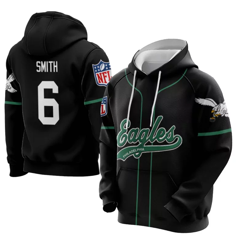 Devonta Smith 6 Jersey Black Philadelphia Eagles Men Hoodie Green Retired