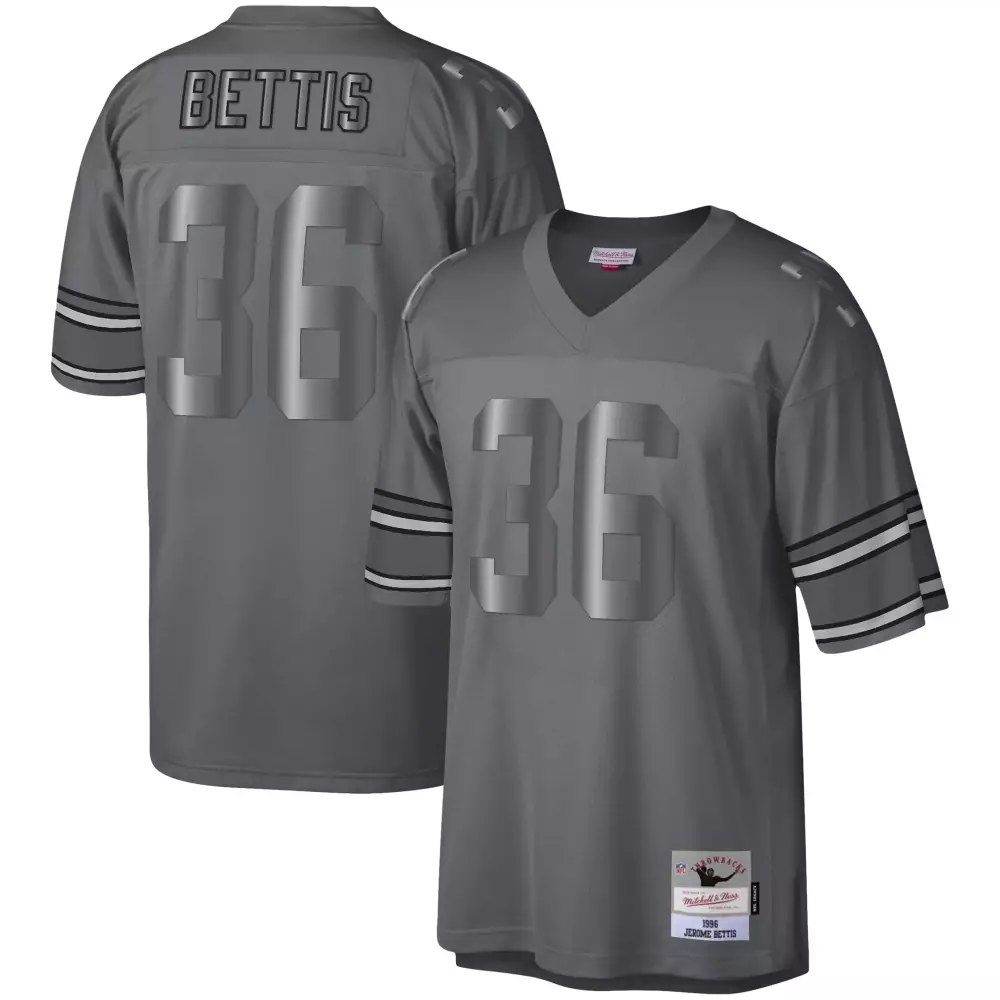 Jerome Bettis 36 Jersey Gray Mitchell & Ness Throwback Pittsburgh Steelers Men White