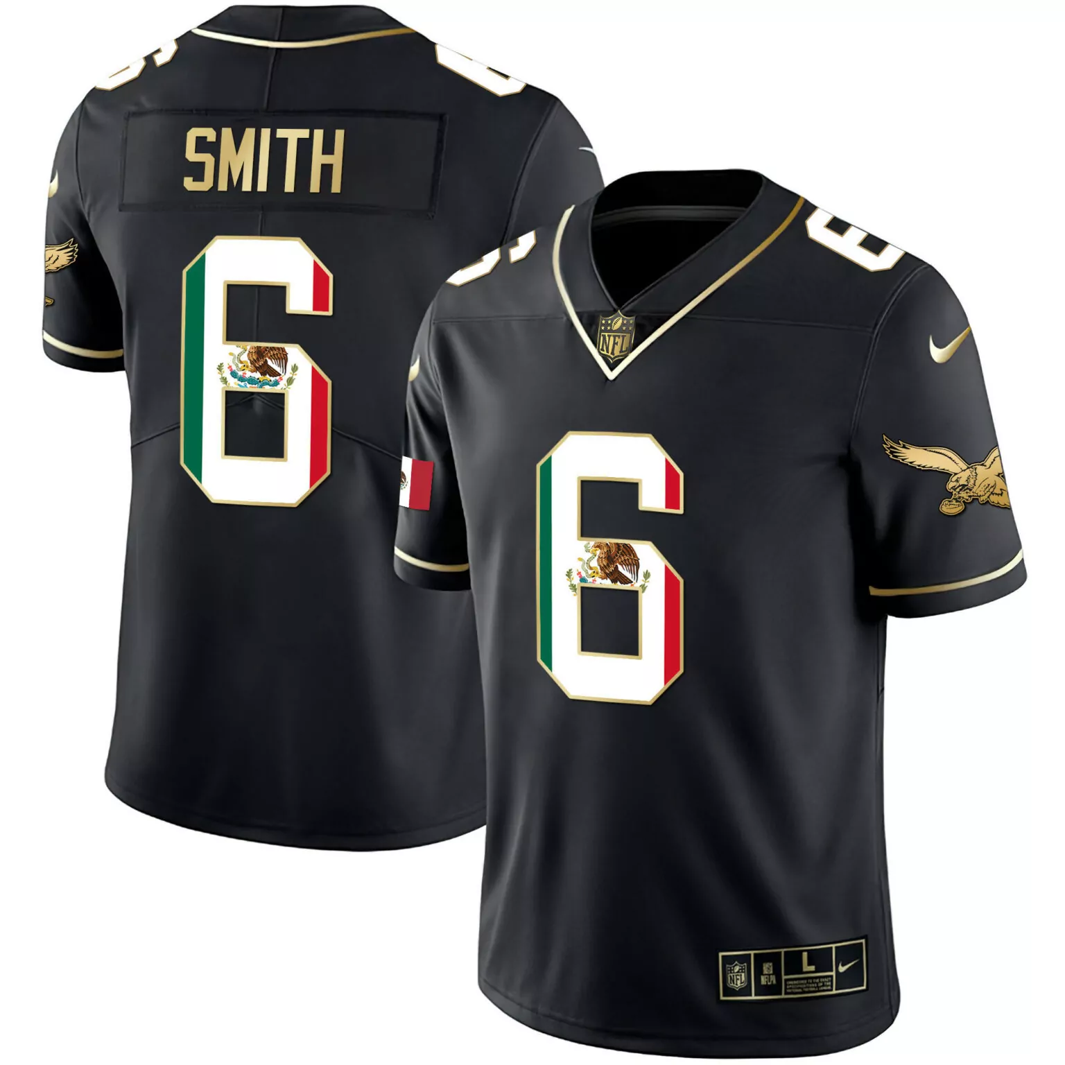 Devonta Smith 6 Jersey Black Mexico National American Football Team Gold White All