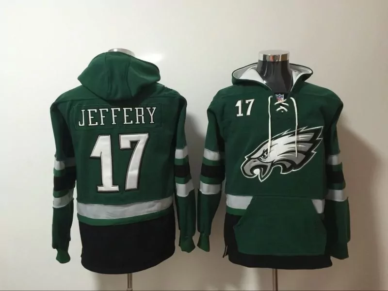 Alshon Jeffery 17 Jersey Green Philadelphia Eagles Men White Black Silver