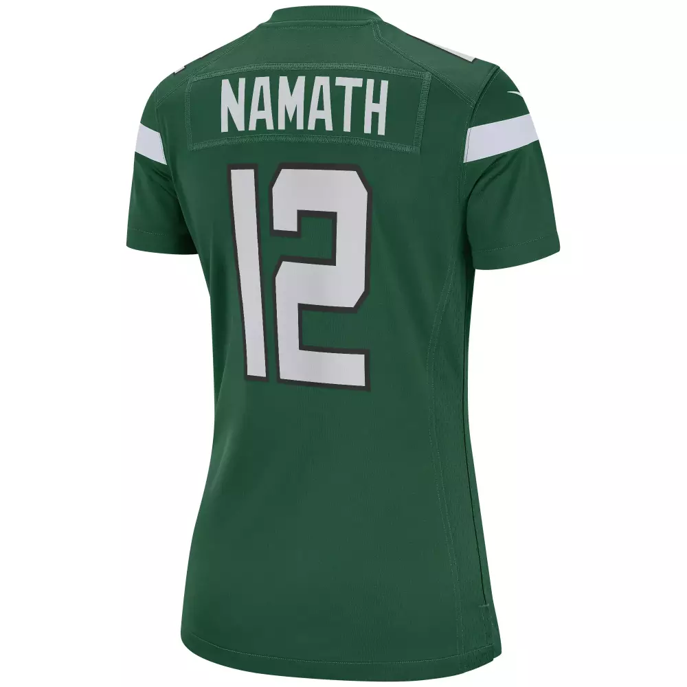 Joe Namath 12 New York Jets Jersey Green Men Replica White Game Retired