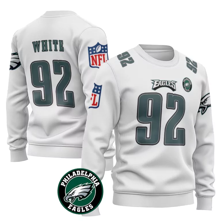 Reggie White 92 Jersey Null Philadelphia Eagles Nflpa 2022 Men Crewneck Sweatshirt