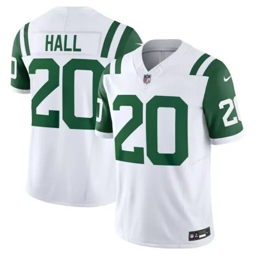 Breece Hall 20 New York Jets Jersey White Men Standard Green Classic Alternate Vapor