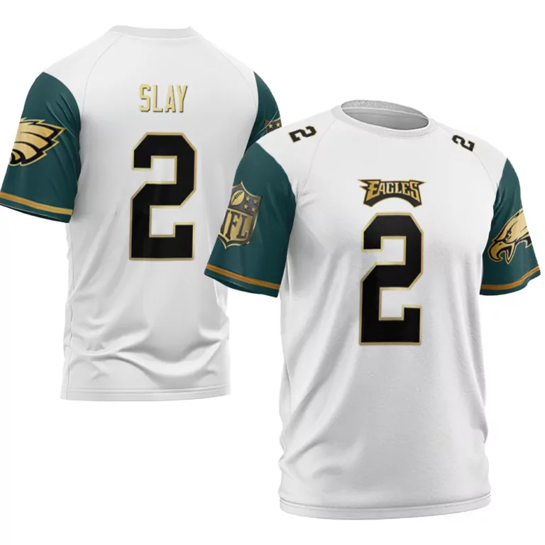 Darius Slay 2 Eagles Jersey White Men Green Gold Vapor