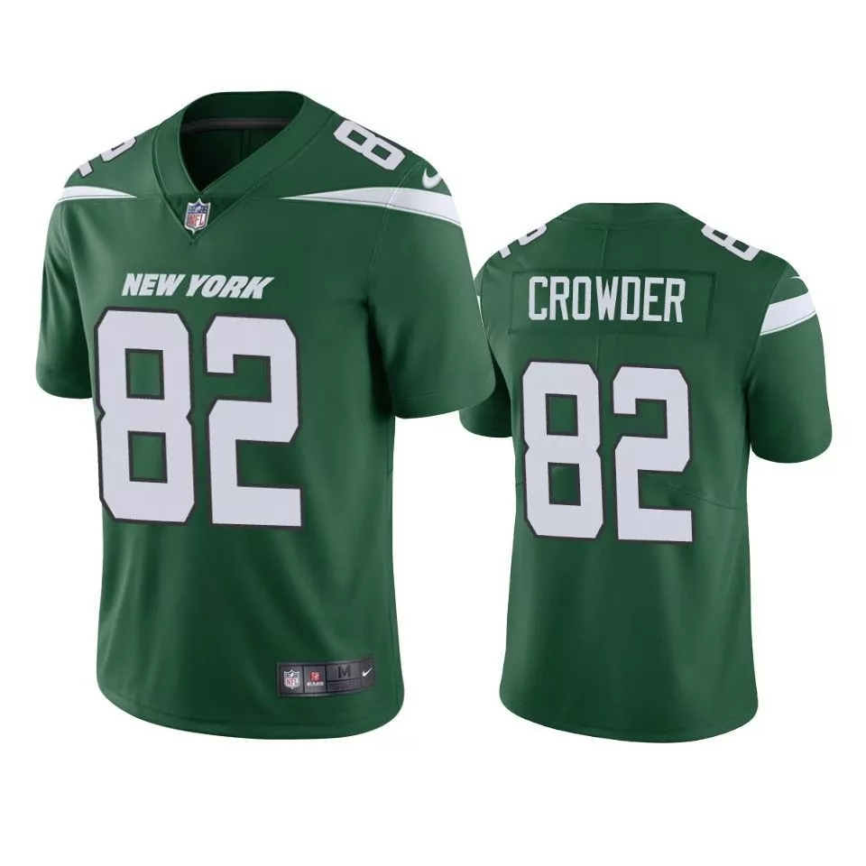 Jamison Crowder 82 New York Jets Jersey Green Men Replica White Vapor Limited