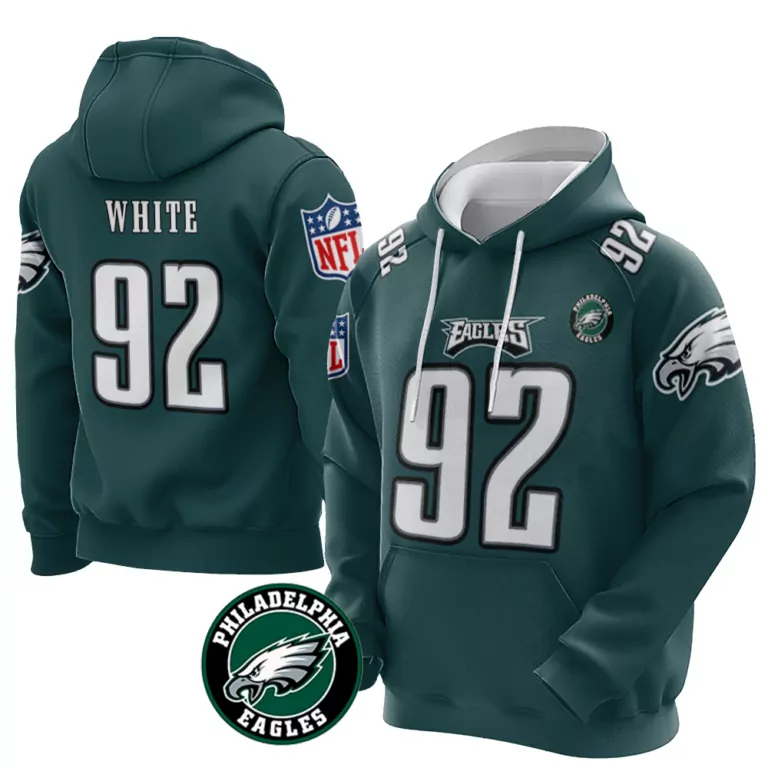 Reggie White 92 Jersey Green Philadelphia Eagles Men Hoodie Vapor Limited Collection