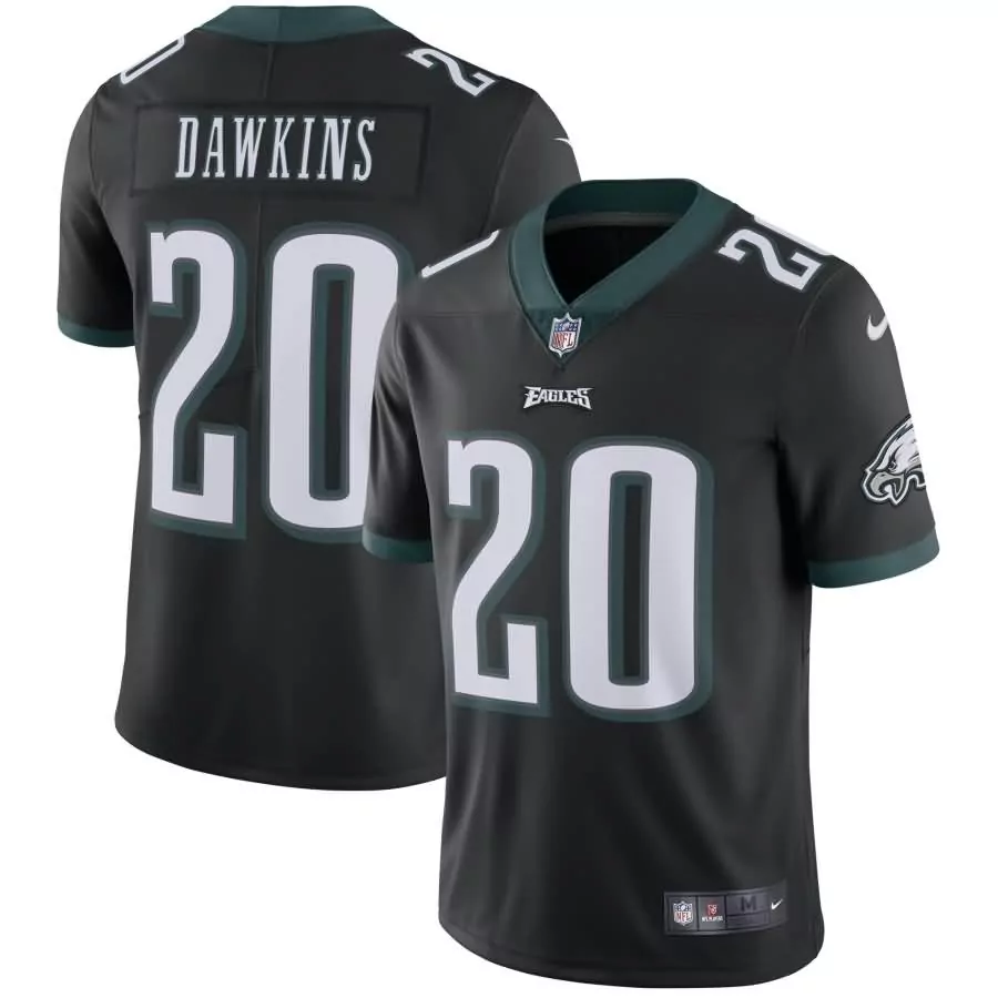 Brian Dawkins 20 Eagles Jersey Black Men Green White Retired Vapor Limited Throwback