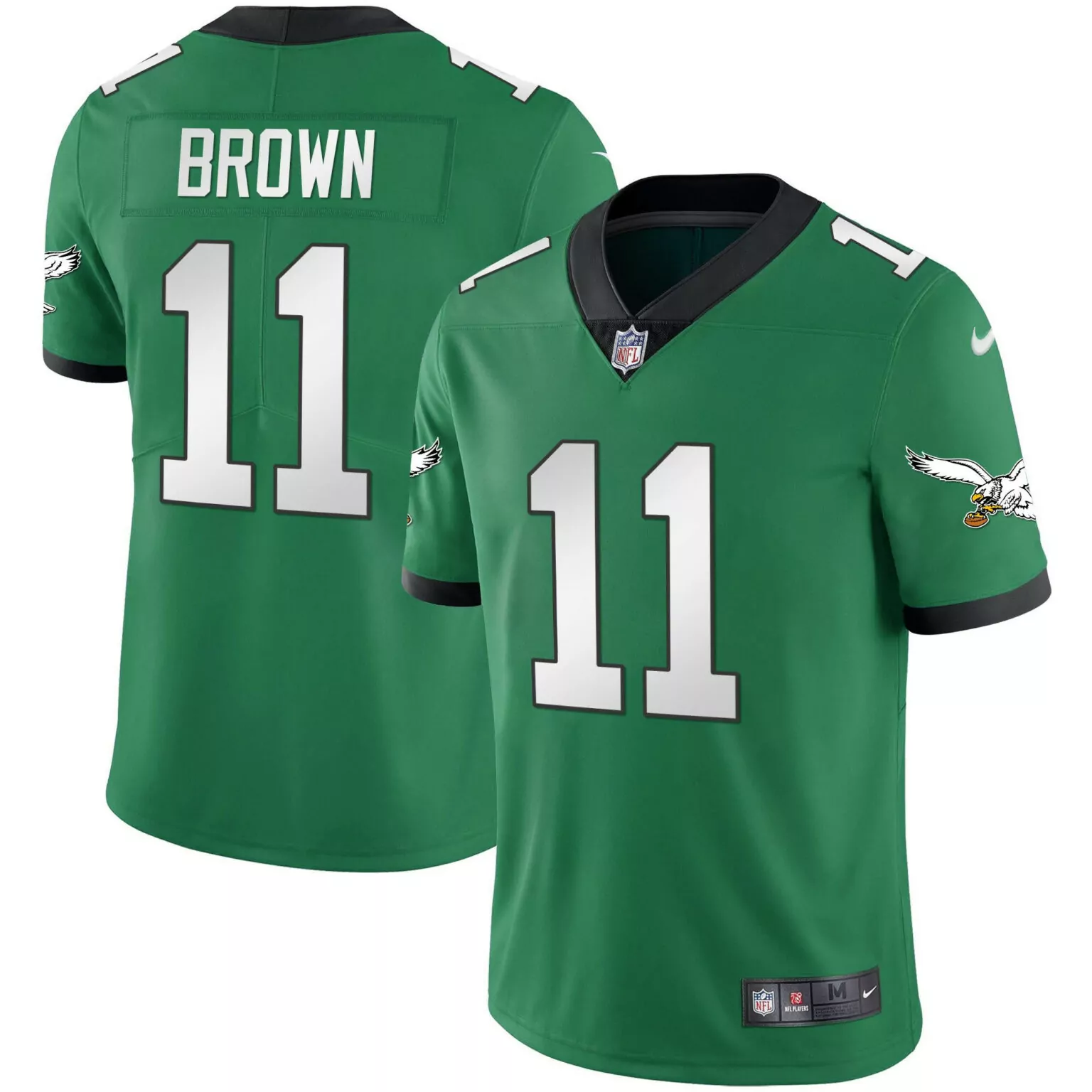 Aj Brown 11 Philadelphia Eagles Jersey Green Players Men Player White Black All Stitched