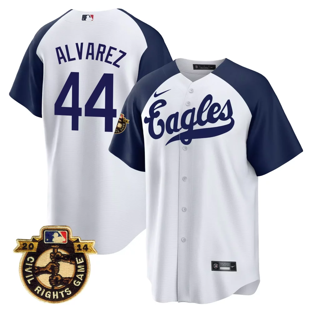 Alex Bregman 44 Eagles Jersey White 2014 Civil Rights Game Men Split Navy Blue Alternate