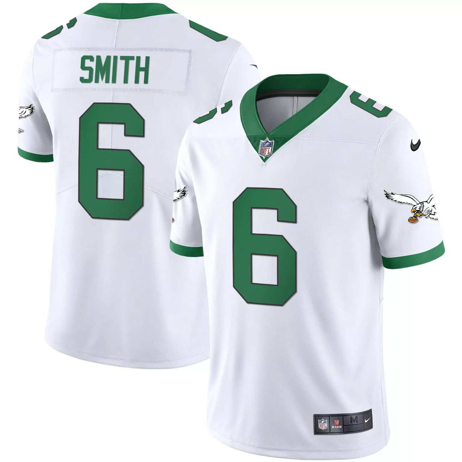 Devonta Smith 6 Eagles Jersey White Players Men Standard Alternate Green All Stitched