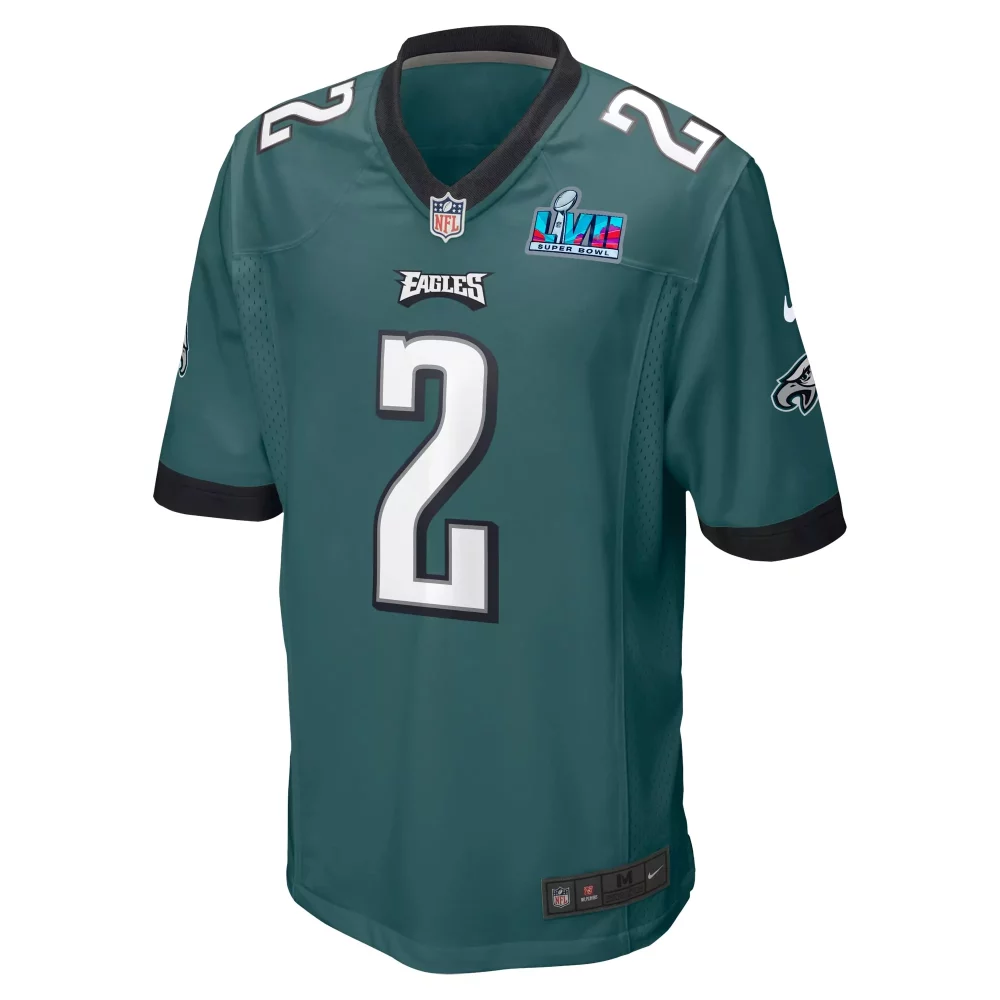 Dallas Goedert 2 Eagles Jersey Green Super Bowl Lvii Men Player Black Game