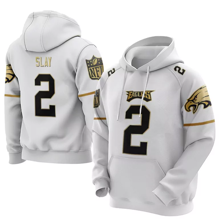 Darius Slay 2 Eagles Jersey White Men Hoodie Black Gold Vapor