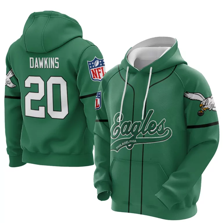 Brian Dawkins 20 Jersey Green Philadelphia Eagles Men White Black Retired