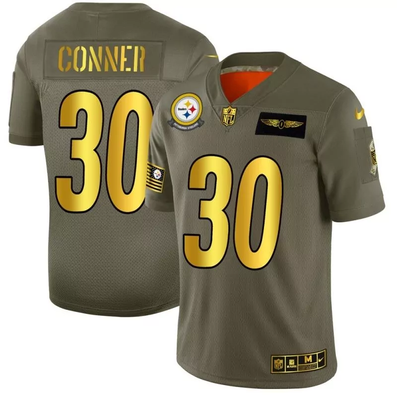 James Conner 30 Jersey Olive Green Salute To Service Pittsburgh Steelers Air Force