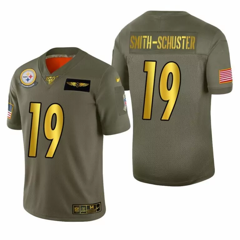 Juju Smithschuster 19 Jersey Olive Green Salute To Service Pittsburgh Steelers Air Force Wings American Flag