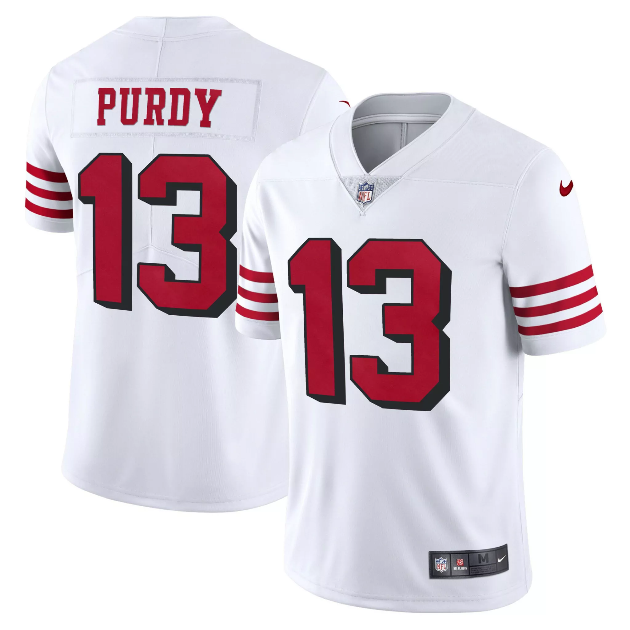 Brock Purdy 13 49ers Jersey White Men Standard Alternate Red Black Rush Game All