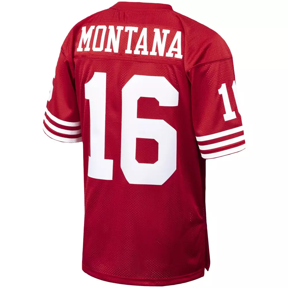 Joe Montana 16 Jersey Red San Francisco 49ers Men White Throwback Retired