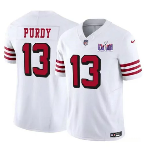 Brock Purdy 13 Jersey White San Francisco 49ers Super Bowl Lviii Men Alternate Red