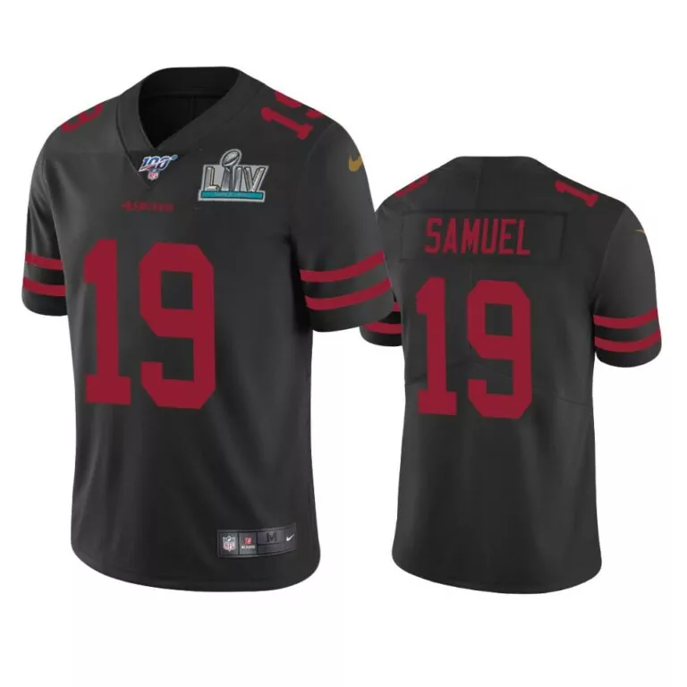 Deebo Samuel 19 49ers Jersey Black Super Bowl Liv Men Game Red Vapor
