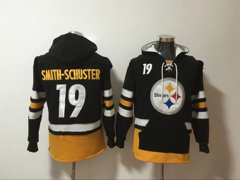 Juju Smith 19 Steelers Jersey Black Men Gold White