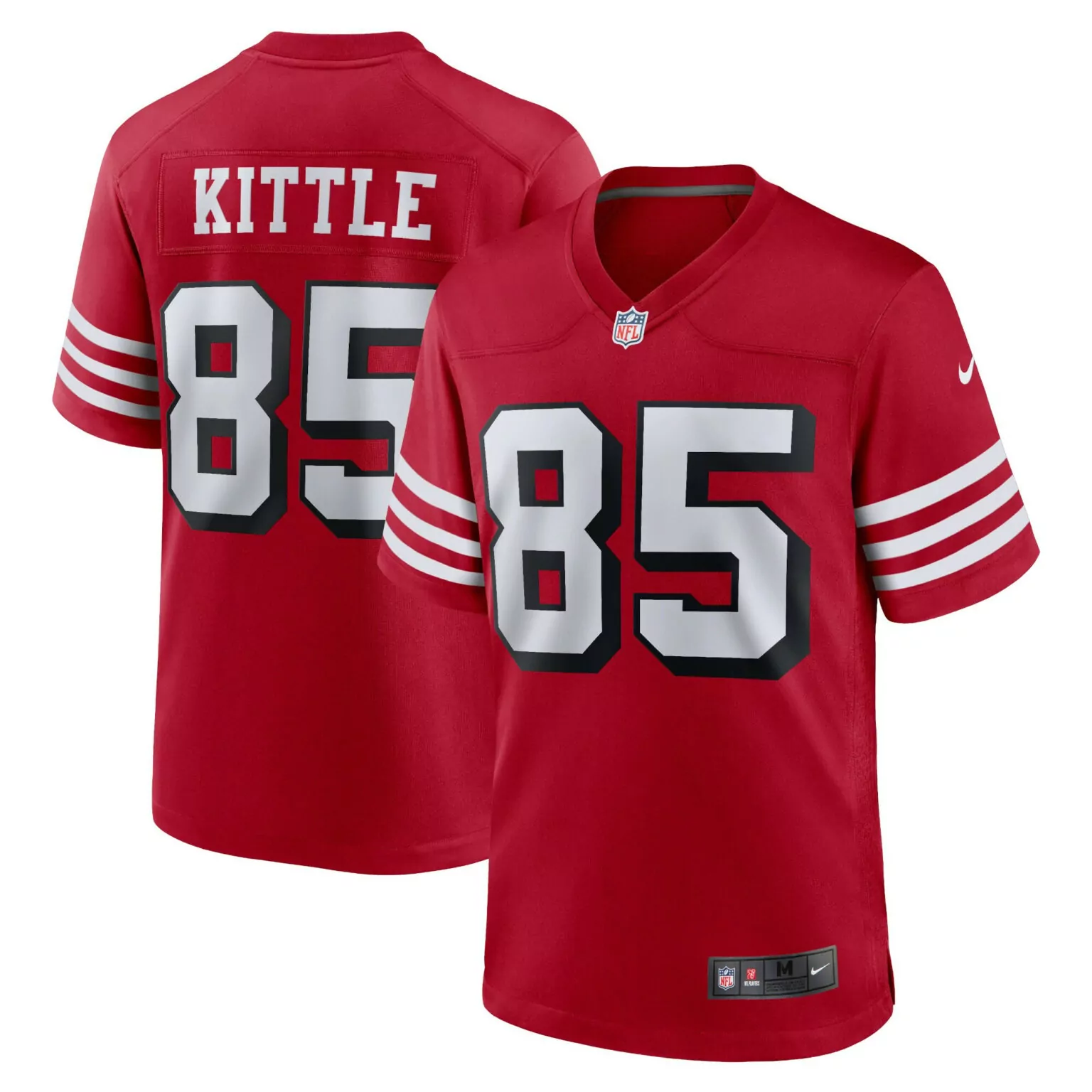 George Kittle 85 Jersey Red San Francisco 49ers Men White Alternate Game