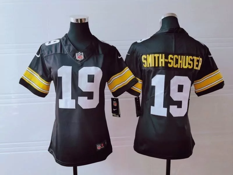 Juju Smith 19 Pittsburgh Steelers Jersey Black Women Yellow White