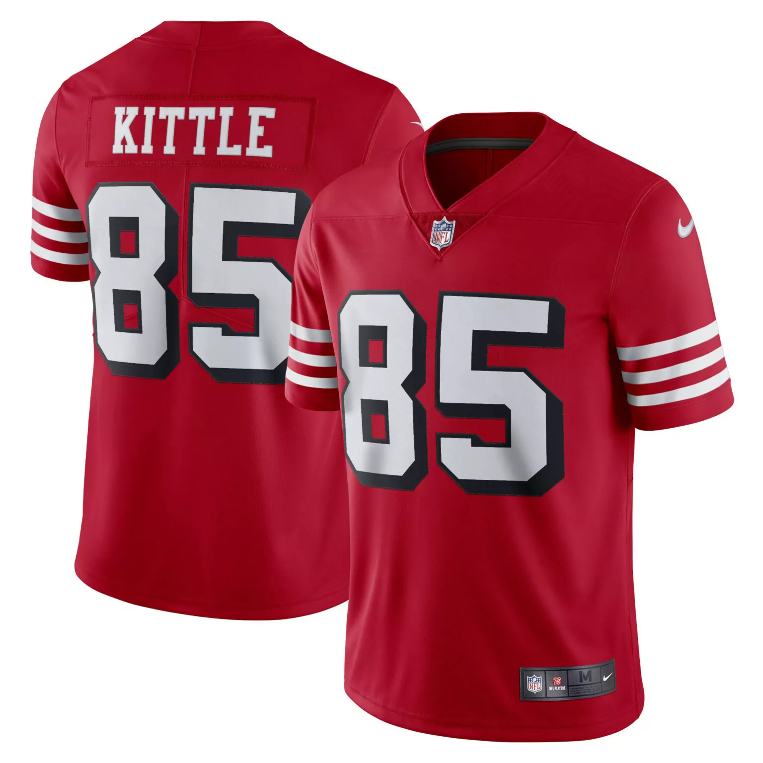 George Kittle 85 Jersey Red San Francisco 49ers Men Standard White Black Alternate