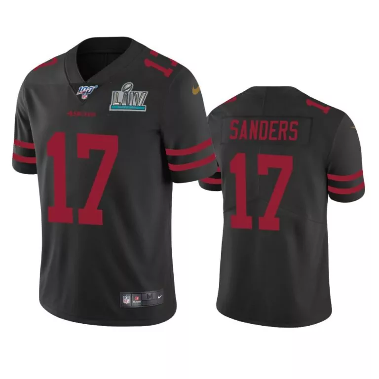 Emmanuel Sanders 17 49ERS Jersey Black Liv Men Standard Red Vapor