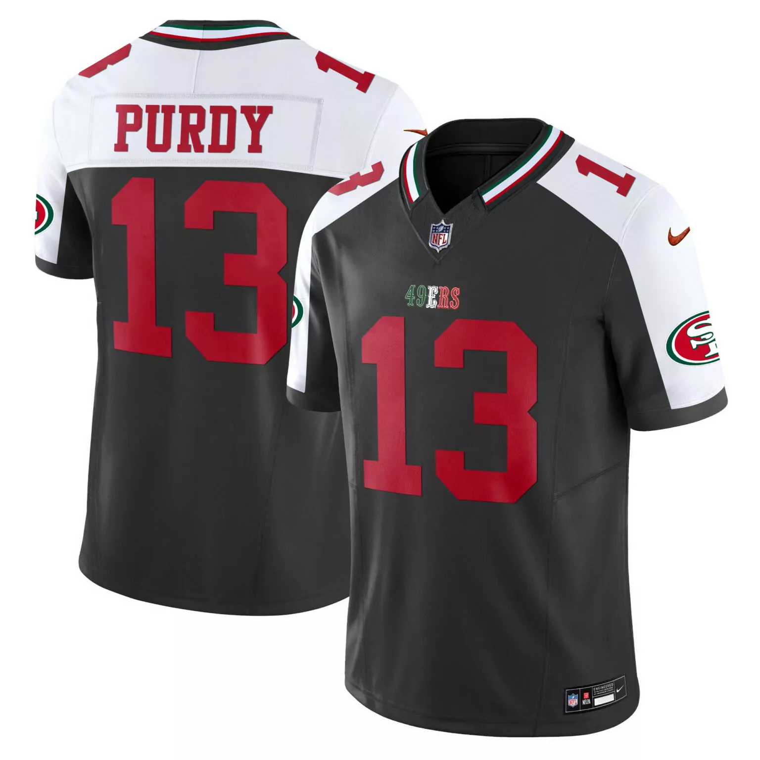 Brock Purdy 13 49ERS Jersey Gray Men Alternate Red White v2 All Stitched
