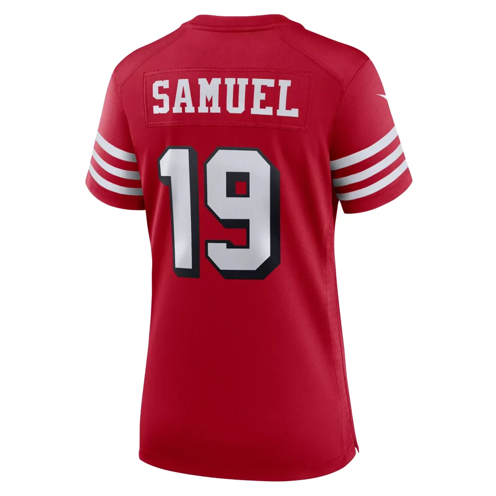 Deebo Samuel 19 Jersey Red San Francisco 49ers Men American White Black Alternate
