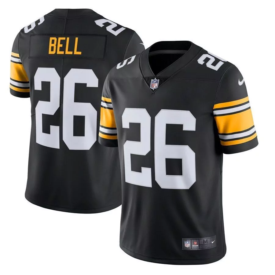 Leveon Bell 26 Jersey Black Pittsburgh Steelers Men Standard White Yellow Alternate